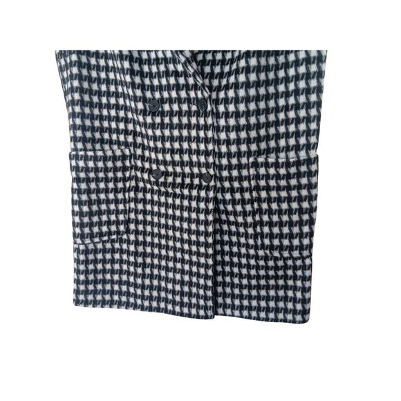 New POL Houndstooth Oversized Soft Fleece Longline Coat SZ S - Picture 3 of 12